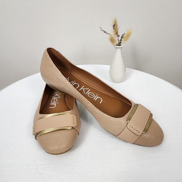Calvin Klein Shoes - CALVIN KLEIN | Women's Oneta Ballet Flats Size 8M Desert Sand NWT
